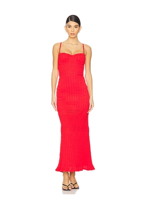 PEIXOTO Mara Maxi Dress in Red. Size M. Also in S, XL.