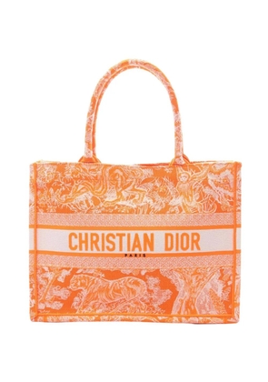 Christian Dior Pre-Owned 2022 Medium Canvas Embroidered Dioriviera Toile De Jouy Book tote bag - Orange