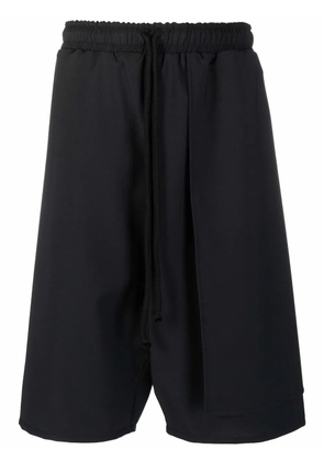 Alchemy drop-crotch panelled shorts - Black