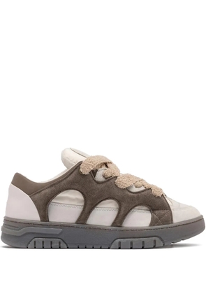 SANTHA Cutout Lace-up Trainers - Neutrals