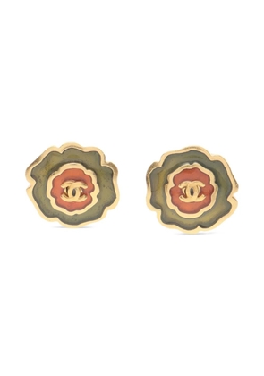 CHANEL Pre-Owned 1986-1988 coco mark earrings - Gold