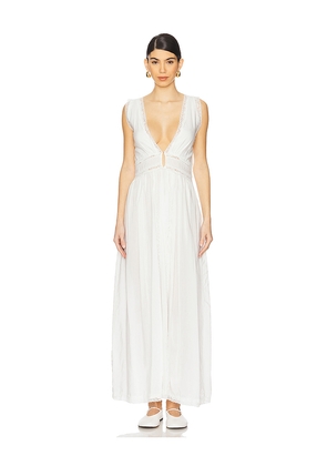 SWF Pinafore Maxi Dress in White. Size M. Also in XL.