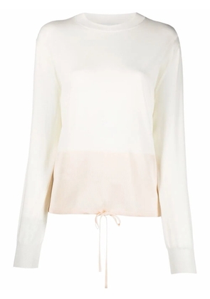 Jil Sander drawstring fine-knit jumper - Neutrals
