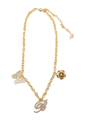 Blumarine chain-link butterfly-charm necklace - Gold