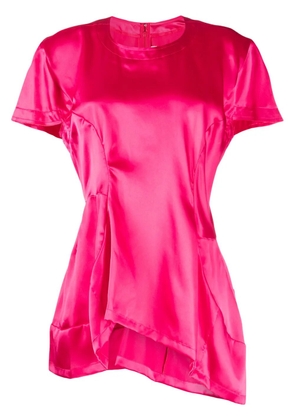 Comme Des Garçons panelled short-sleeve T-shirt - Pink