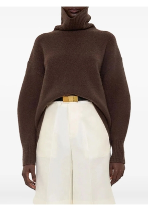 arch4 turtleneck balloon-sleeve sweater - Brown