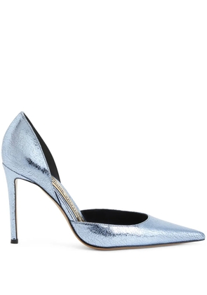 Alexandre Vauthier metallic-effect leather pumps - Blue