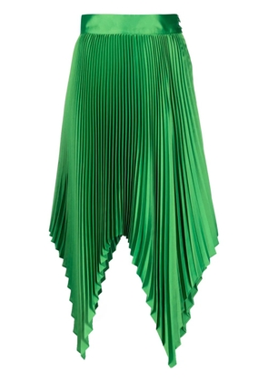 STYLAND fully pleated asymmetric skirt - Green
