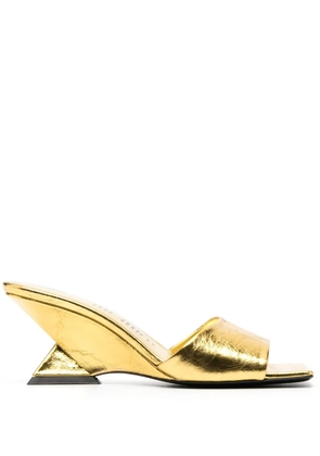 The Attico 70mm Cheope leather sandals - Gold
