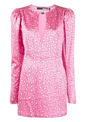 ROTATE BIRGER CHRISTENSEN heart-print satin minidress - Pink