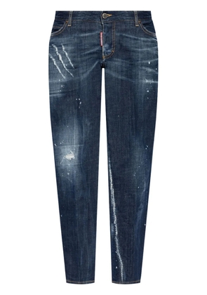 DSQUARED2 logo-patch cotton jeans - Blue