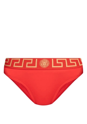 Versace Greca-detail bikini bottoms - Red