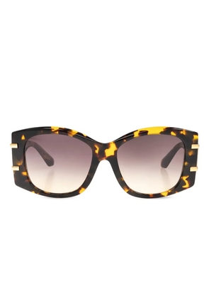Dolce & Gabbana Eyewear DG-plaque sunglasses - Brown