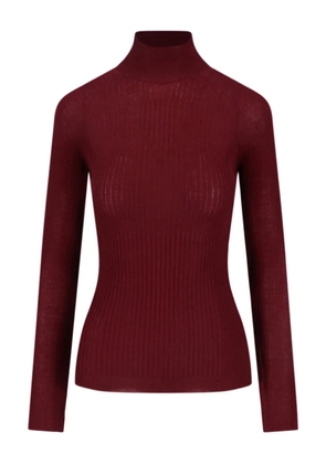 SA SU PHI ribbed turtleneck sweater - Red