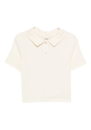 KHAITE Jasna polo top - Neutrals