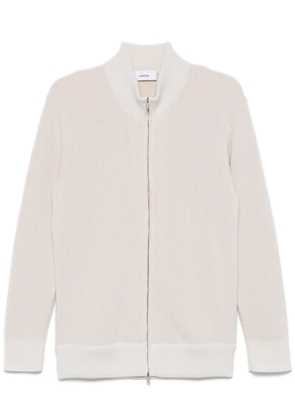 Lardini ribbed cardigan - Neutrals