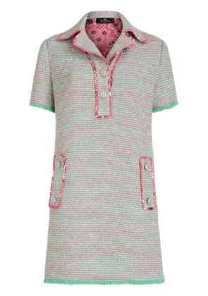 ETRO tweed polo minidress - Green