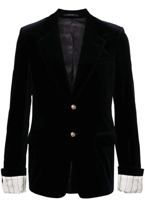 Gucci single-breasted velvet blazer - Blue