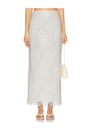Stone Cold Fox x REVOLVE Audrey Maxi Skirt in White. Size M. Also in S, XS, XXS.
