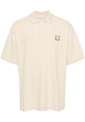 Maison Kitsuné fox-motif cotton polo shirt - Neutrals