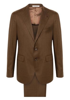 Tagliatore brooch-detail blazer - Brown