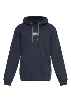 Ea7 Emporio Armani logo hoodie - Blue