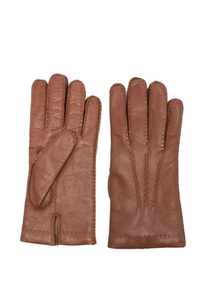 Eleventy leather gloves - Brown
