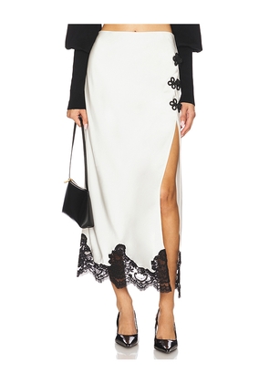 Stone Cold Fox x REVOLVE Camila Midi Skirt in White. Size M. Also in S, XL.
