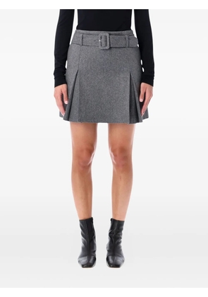 A.P.C. belted pleated mini skirt - Grey
