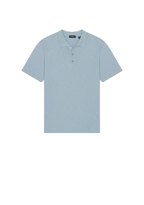 Theory Bron Cotton Polo in Baby Blue. Size L. Also in M, XXL/2X.