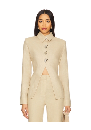 SELMACILEK Long Sleeved Shirt in Beige. Size M. Also in S.