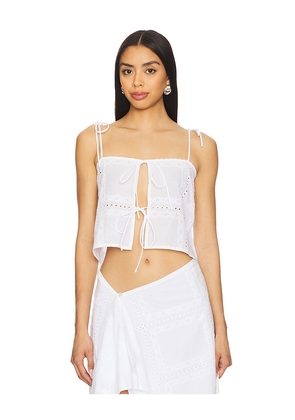 SNDYS Asta Top in White. Size L. Also in M, S, XL, XS, XXS.