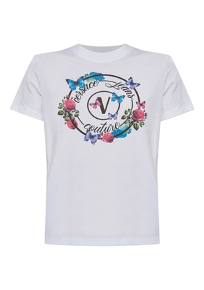 Versace Jeans Couture floral-butterfly print T-shirt - White