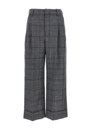 Brunello Cucinelli checked wool trousers - Grey