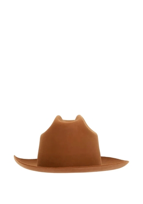 Lardini felted fedora hat - Brown