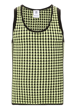 adidas X Wales Bonner houndstooth crochet-knit vest - Brown