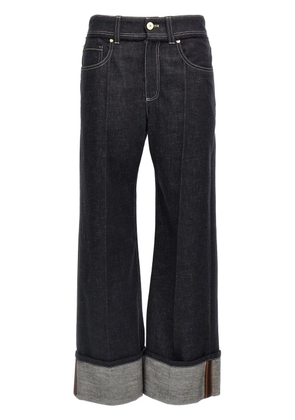 Brunello Cucinelli turn up-hem jeans - Blue