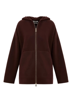 Max Mara hooded zip-up sweater - Red
