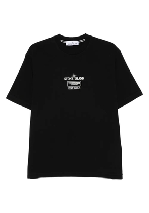 Stone Island logo-print cotton T-shirt - Black