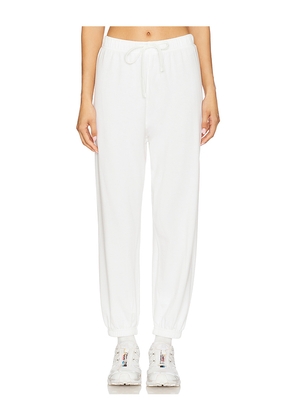 Splits59 Andie Oversized Fleece Sweat Pant in White. Size L. Also in M, XL.