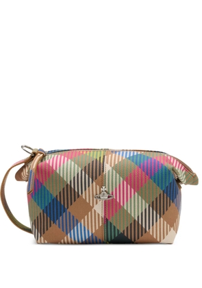 Vivienne Westwood Orb zip makeup bag - Brown