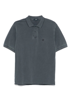 Herno logo-embroidered polo shirt - Blue