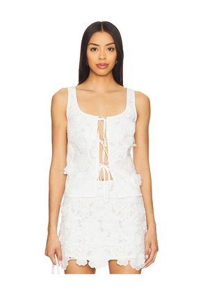 Tularosa Mattie Top in White. Size L. Also in M, S, XL, XS, XXS.