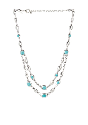 petit moments Dolly Necklace in Metallic Silver.