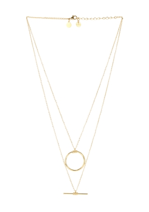 petit moments Devin Necklace in Metallic Gold.