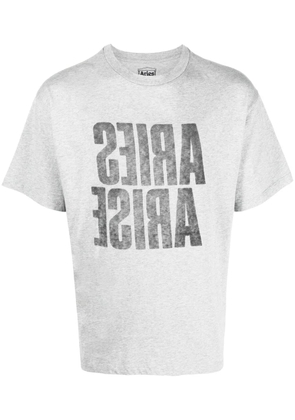 Aries logo-print cotton T-shirt - Grey