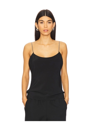 St. Agni Fine Chain Silk Cami Top in Black. Size L. Also in M, S.