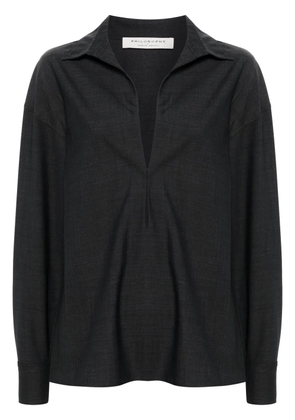 Philosophy Di Lorenzo Serafini V-neck blouse - Grey
