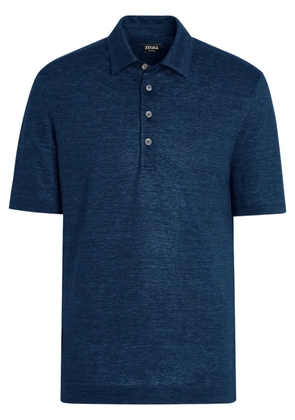 Zegna Oasi Lino polo shirt - Blue