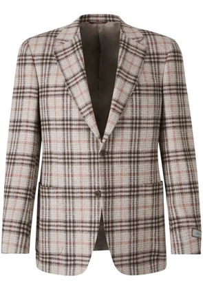 Canali checked wool blazer - Neutrals